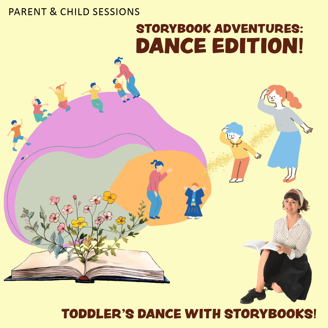 Toddler's and parents are arrvinig to Dance with Stoey Books session lead by Lerna Babikyan